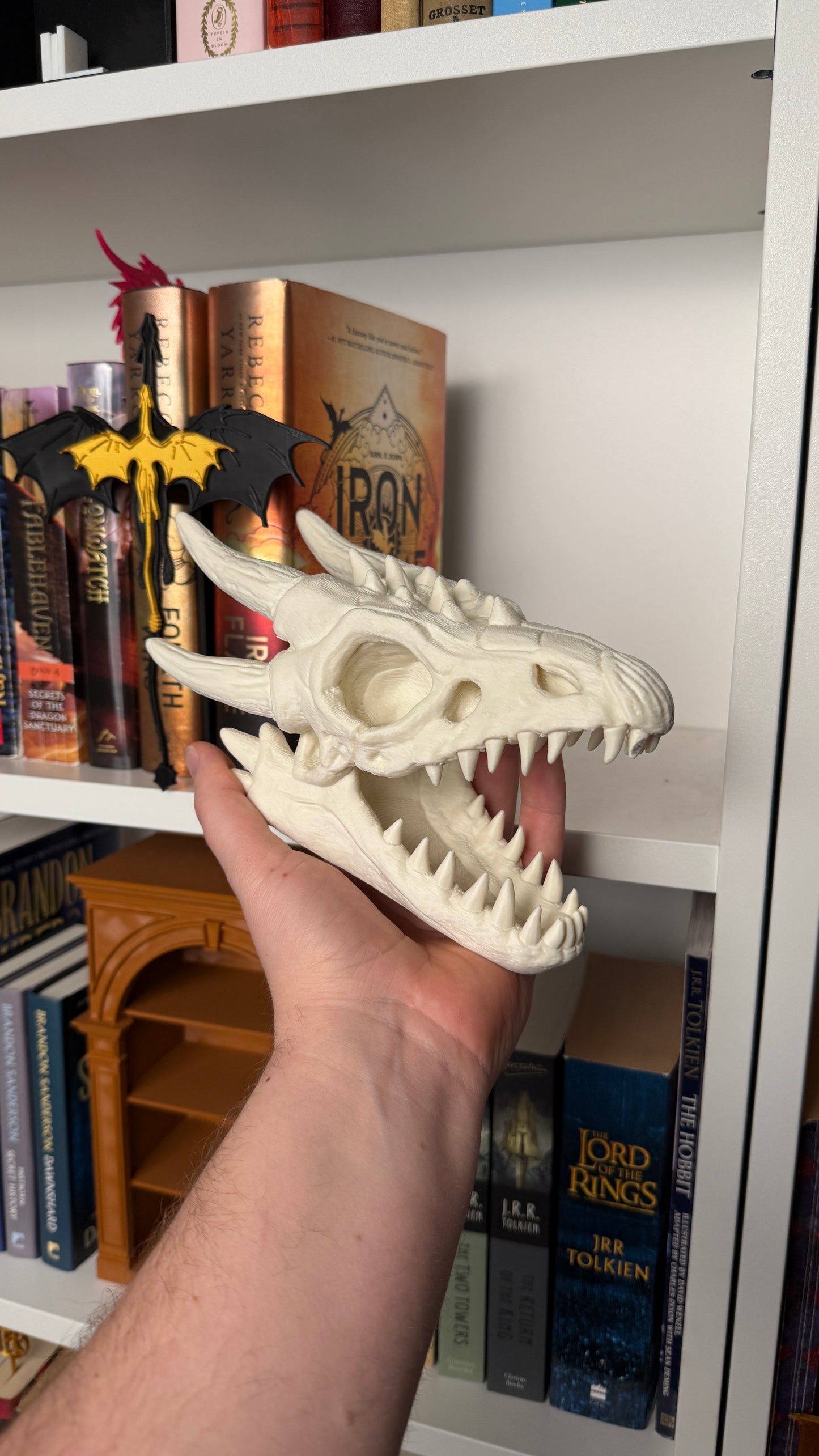 Bookend | Dragon Skull Bookshelf Bookend/Display