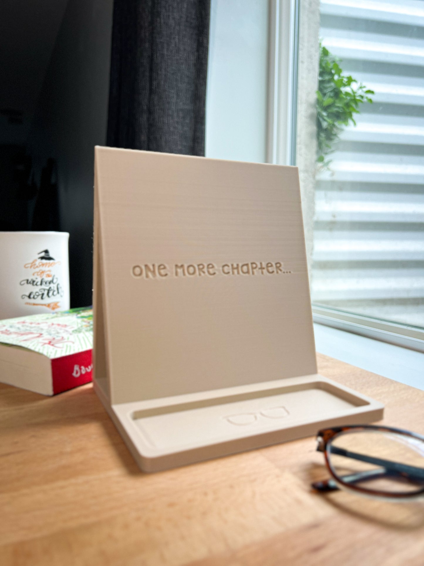 The Tabletop Bookstand: Glasses