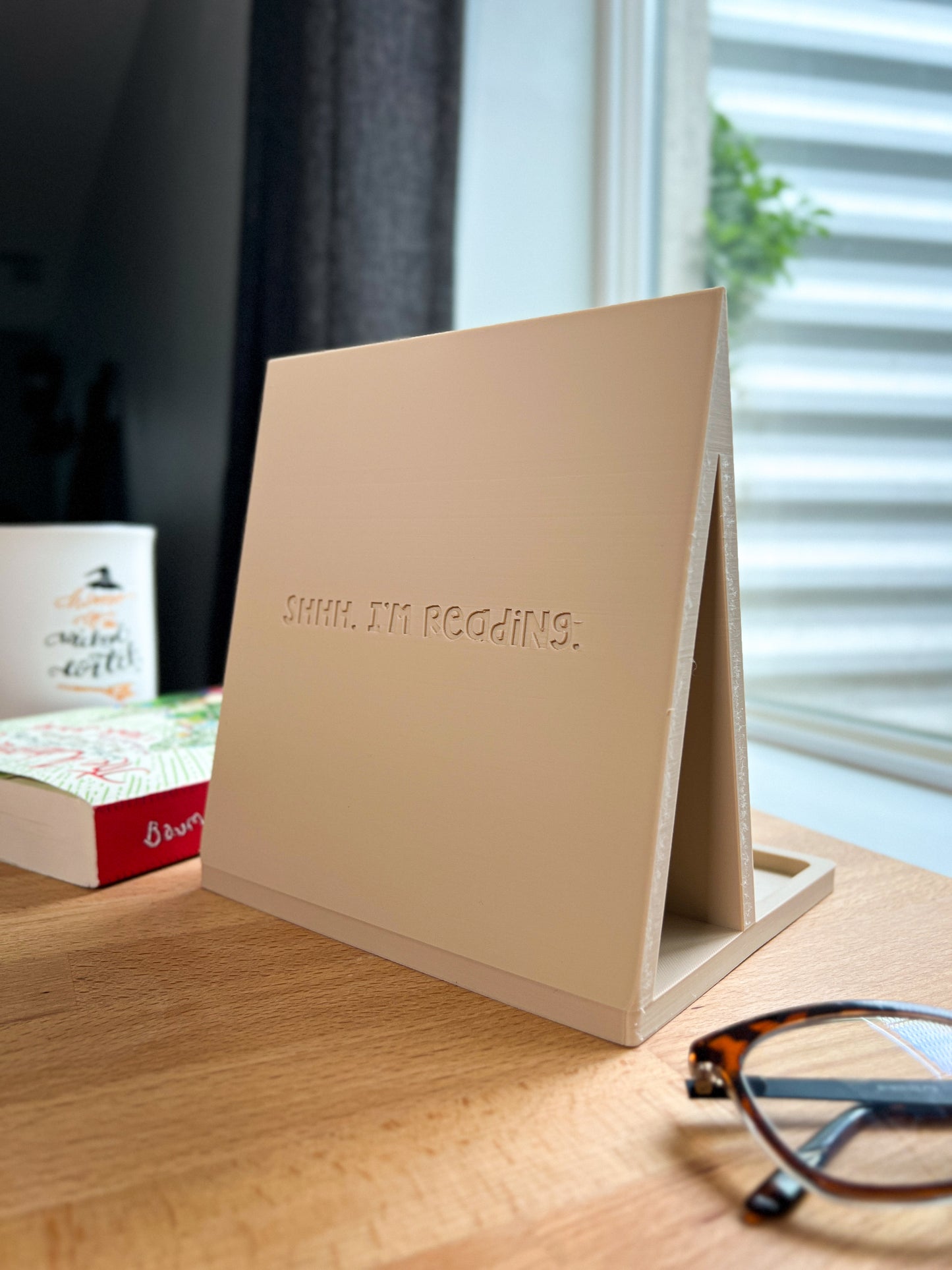 The Tabletop Bookstand: Glasses
