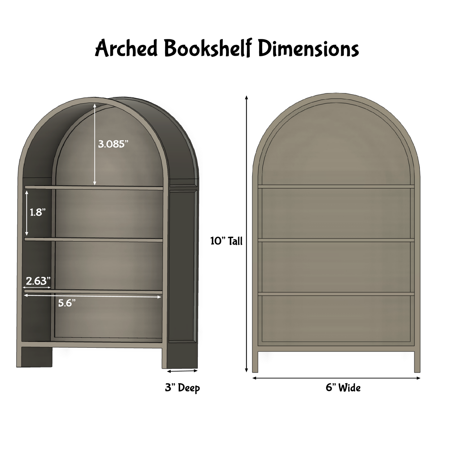 Arched Bookshelf Bookend