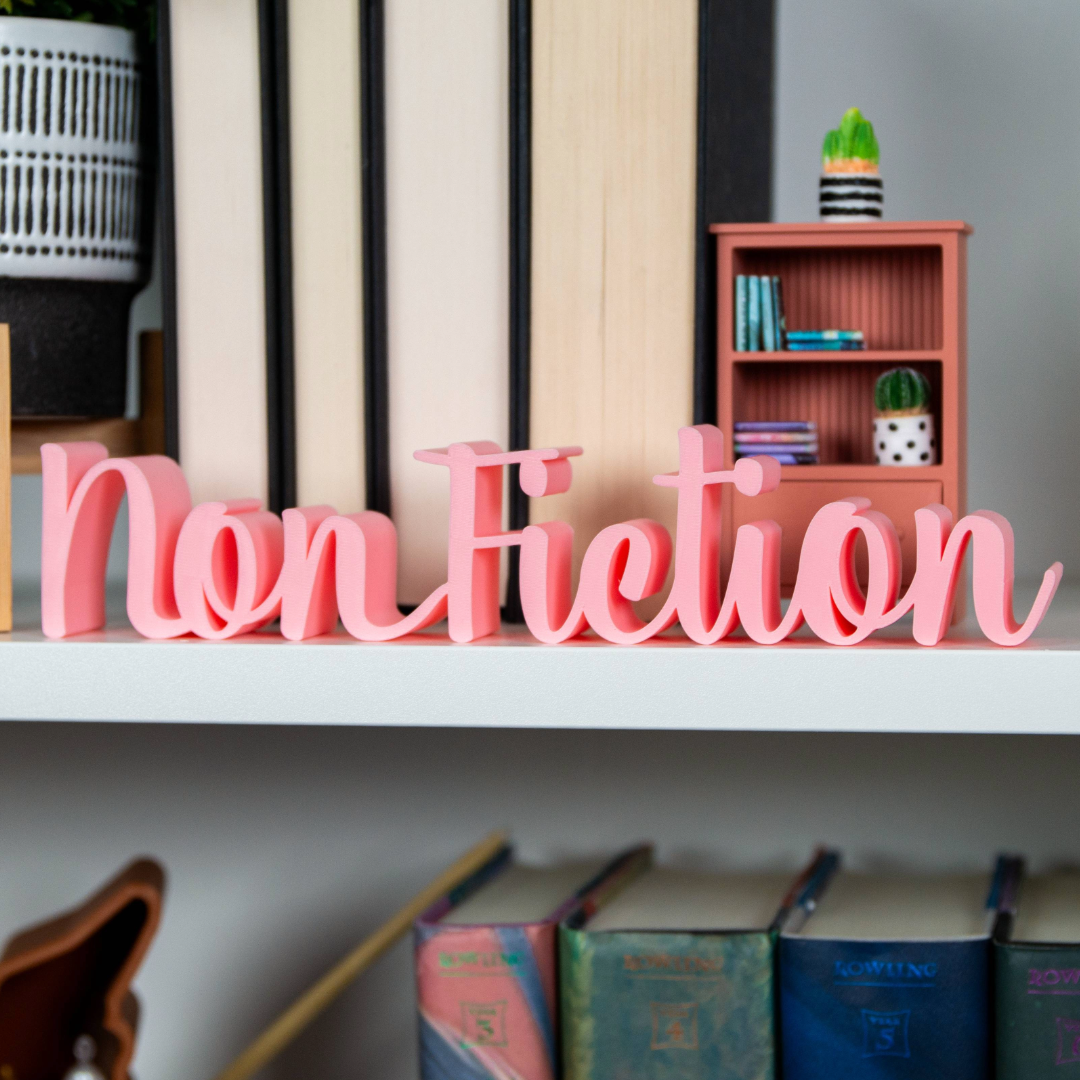 Genre Sign | "Non Fiction" Library Genre Sign