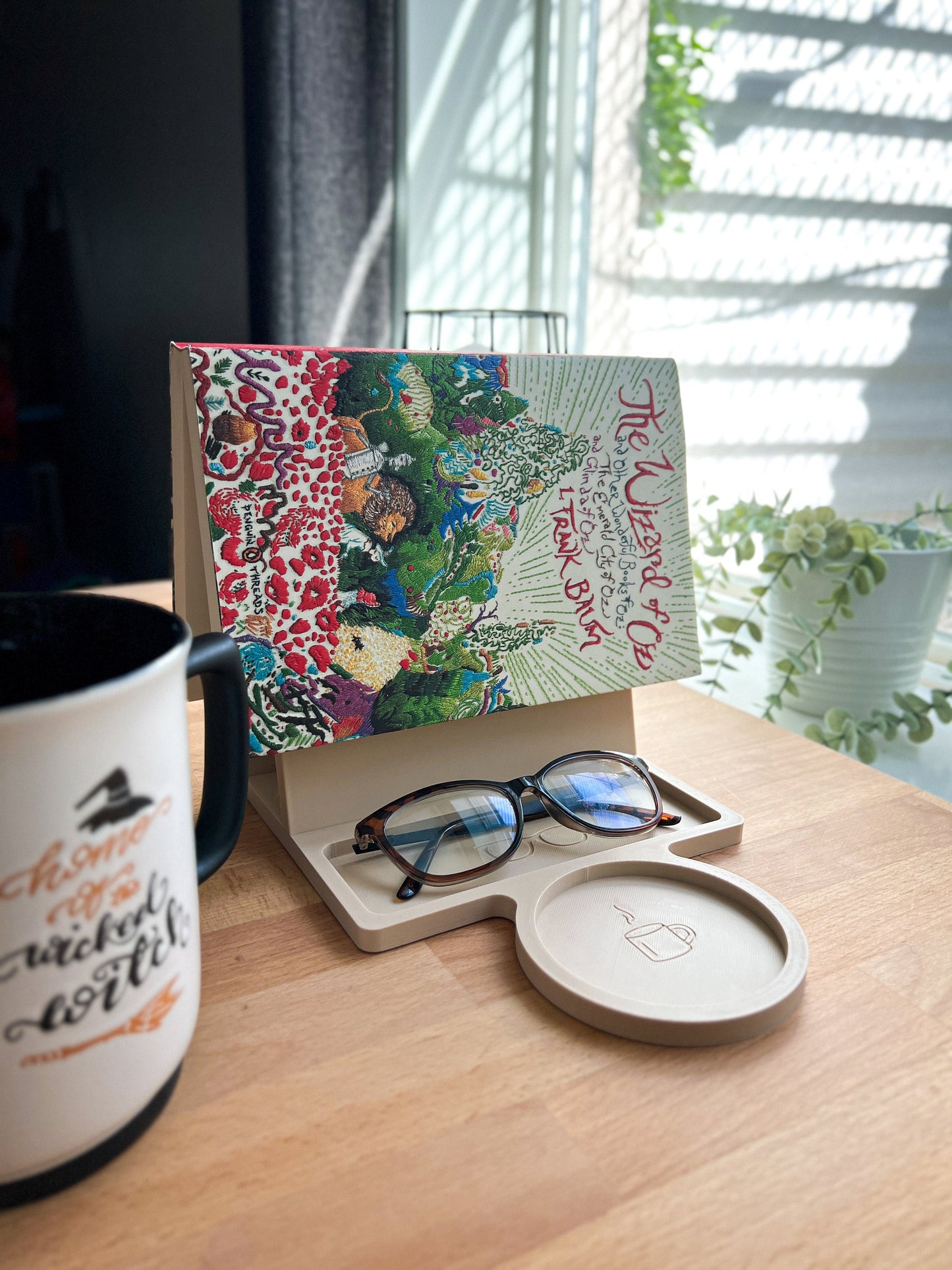 Tabletop Bookstand | Book, Glasses & Mug Holder