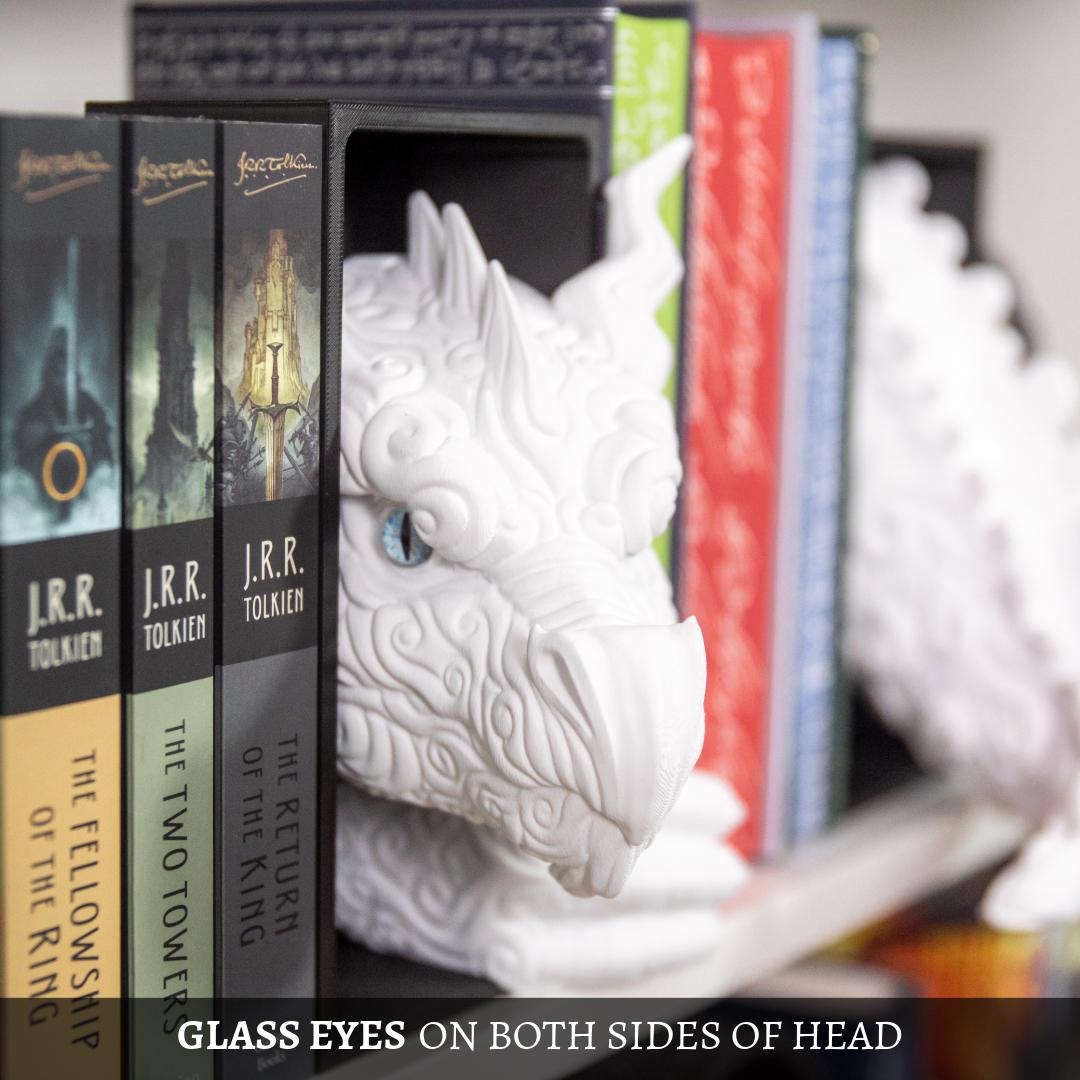 Cloud Dragon Book Nook, 3D Printed Fantasy Shelf Insert, Mythical Bookshelf Decor
