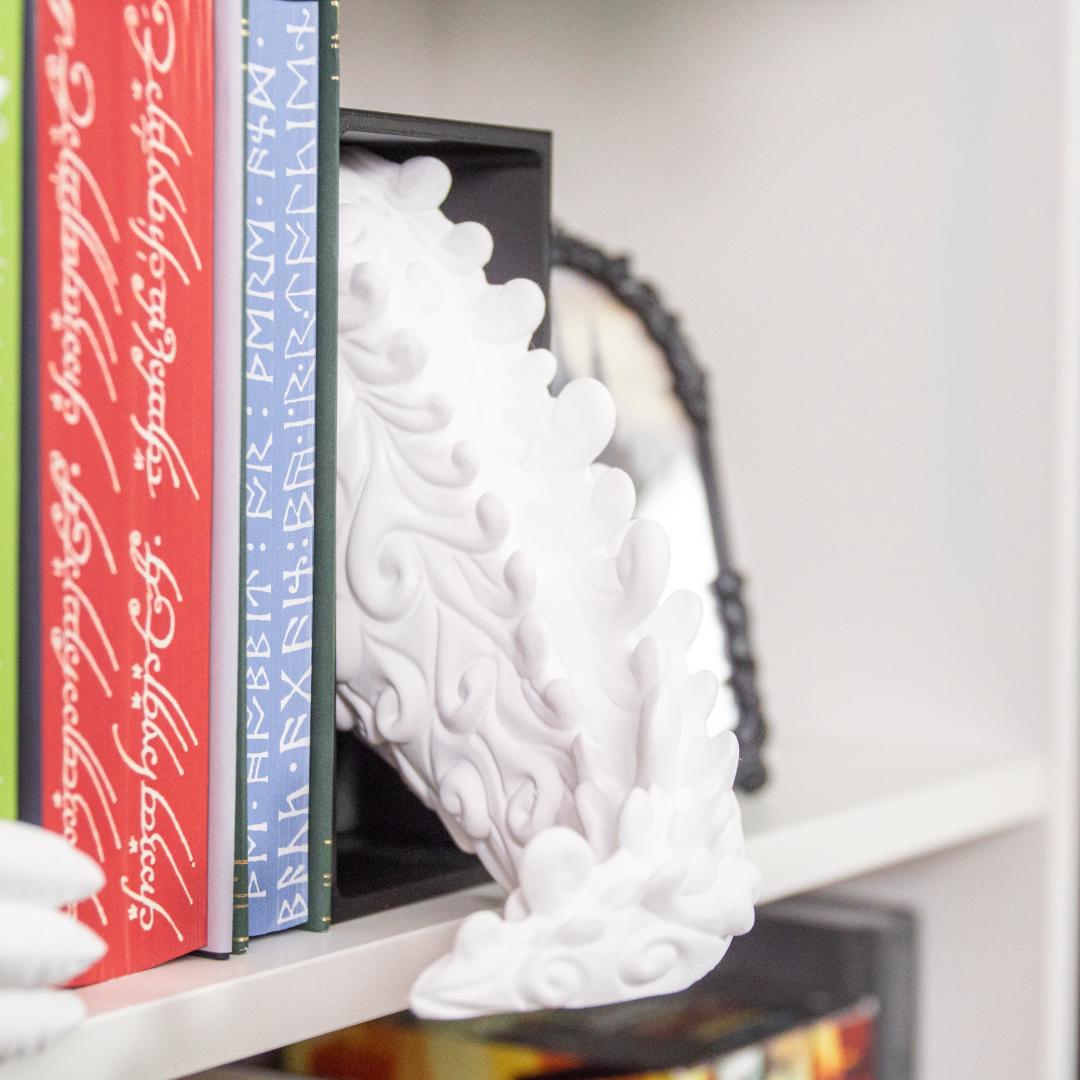 Cloud Dragon Book Nook, 3D Printed Fantasy Shelf Insert, Mythical Bookshelf Decor